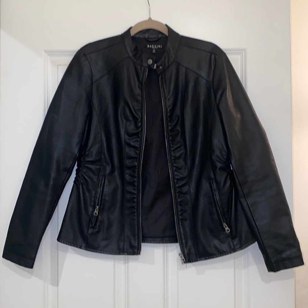 Baccini Black Leather Jacket